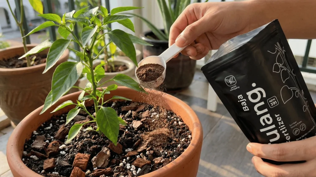 Cara menggunakan Baja Tulang dalam rutin penjagaan pokok mingguan untuk kuatkan struktur akar.